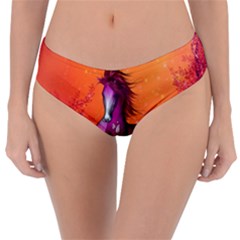 Wonderful Fantasy Horse In A Autumn Landscape Reversible Classic Bikini Bottoms by FantasyWorld7