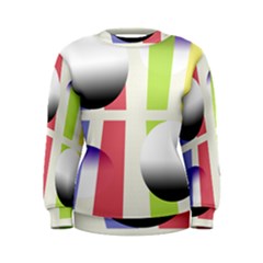 Retro Sphreres And Lines Women s Sweatshirt