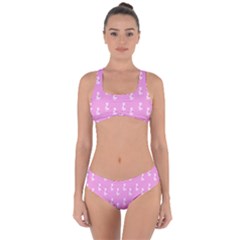 Skeleton Pink Criss Cross Bikini Set