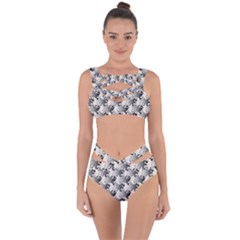 Seamless Tessellation Background Bandaged Up Bikini Set 