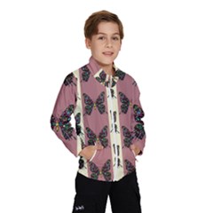 Butterflies Pink Old Old Texture Kids  Windbreaker