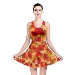 Wallpaper Background Autumn Fall Reversible Skater Dress