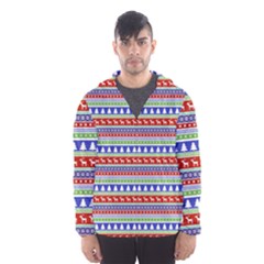 Christmas Digital Paper Men s Hooded Windbreaker