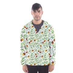 Pine Cone Pattern Autumn Men s Hooded Windbreaker