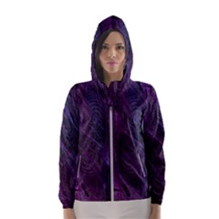 Abstract Form Pattern Texture Women s Hooded Windbreaker