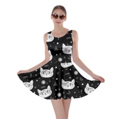 Gothic Cat Skater Dress by Valentinaart
