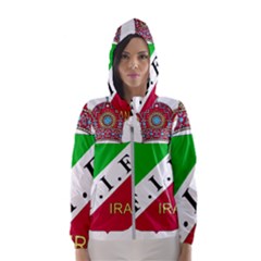 Pre 1979 Logo Of Iran Football Federation Women s Hooded Windbreaker by abbeyz71