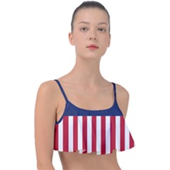Betsy Ross Flag Usa America United States 1777 Thirteen Colonies Vertical Frill Bikini Top by snek