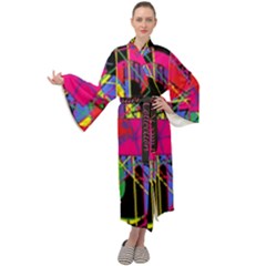 Club Fitstyle Fitness By Traci K Maxi Velour Kimono by tracikcollection