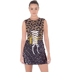 Cougar By Traci K Lace Up Front Bodycon Dress by tracikcollection