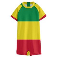 Flag Of Ethiopia Kids  Boyleg Half Suit Swimwear by abbeyz71