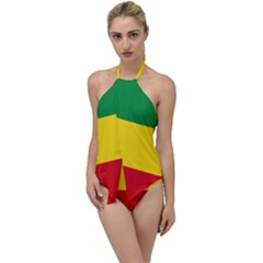 Current Flag Of Ethiopia Go With The Flow One Piece Swimsuit by abbeyz71
