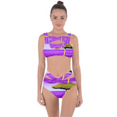 Pop Art Beach Umbrella Bandaged Up Bikini Set  by essentialimage