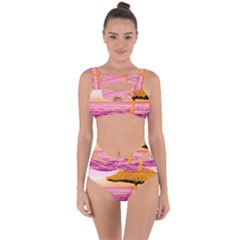 Pop Art Beach Umbrella  Bandaged Up Bikini Set  by essentialimage