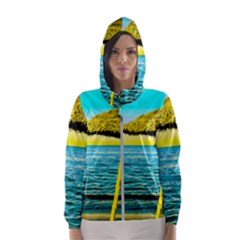 Pop Art Beach Umbrella  Women s Hooded Windbreaker by essentialimage