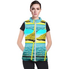 Pop Art Beach Umbrella  Women s Puffer Vest by essentialimage