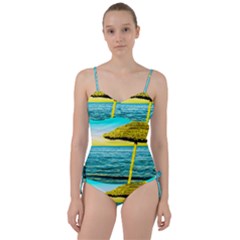 Pop Art Beach Umbrella  Sweetheart Tankini Set by essentialimage