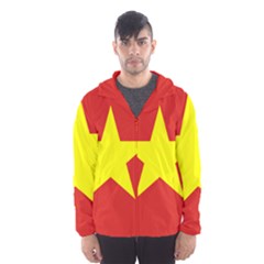 Flag Of Vietnam Men s Hooded Windbreaker by abbeyz71