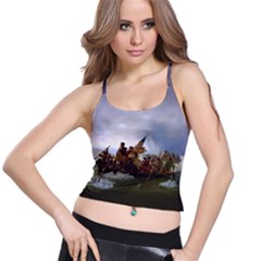 George Washington Crossing Of The Delaware River Continental Army 1776 American Revolutionary War Original Painting Spaghetti Strap Bra Top by snek