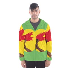 Flag Of Zaire Men s Hooded Windbreaker by abbeyz71