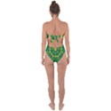 Fauna Bloom Mandalas On Bohemian Green Leaves Tie Back One Piece Swimsuit View2