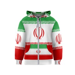 Flag Of Iran Kids  Zipper Hoodie by abbeyz71