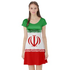 Flag Of Iran Short Sleeve Skater Dress by abbeyz71