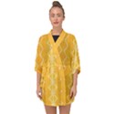 Pattern Yellow Half Sleeve Chiffon Kimono View1