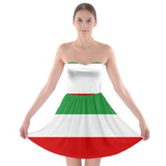 Flag Of Iran (1964–1980) Strapless Bra Top Dress by abbeyz71