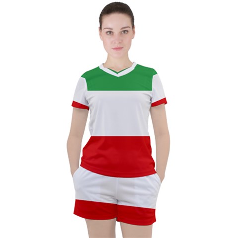 Flag Of Iran (1964–1980) Women s Tee And Shorts Set by abbeyz71