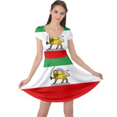 State Flag Of The Imperial State Of Iran, 1907-1979 Cap Sleeve Dress by abbeyz71