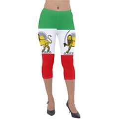 State Flag Of The Imperial State Of Iran, 1907-1979 Lightweight Velour Capri Leggings  by abbeyz71