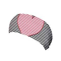 Heart Stripes Symbol Striped Yoga Headband by HermanTelo
