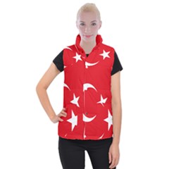 Vertical Flag Of Turkey Women s Button Up Vest by abbeyz71