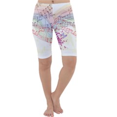 Music Notes Abstract Cropped Leggings  by HermanTelo