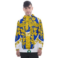 Coat Of Arms Of The French Republic Men s Front Pocket Pullover Windbreaker by abbeyz71