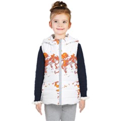 Can Walk On Fire, White Background Kids  Hooded Puffer Vest