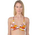 Can Walk on volcano Fire, white background Reversible Tri Bikini Top View1