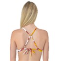 Can Walk on volcano Fire, white background Reversible Tri Bikini Top View2