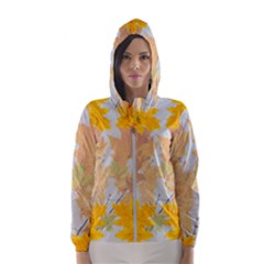 Autumn Maple Leaves, Floral Art Women s Hooded Windbreaker by picsaspassion