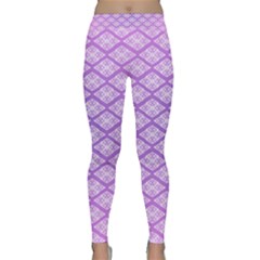 Pattern Texture Geometric Purple Classic Yoga Leggings by Mariart