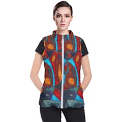 Abstract With Heart Women s Puffer Vest by bloomingvinedesign