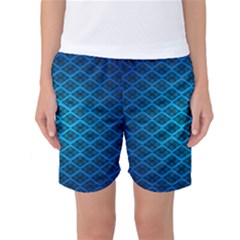 Pattern Texture Geometric Blue Women s Basketball Shorts