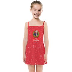 Make Christmas Great Again With Trump Face Maga Kids  Summer Sun Dress by snek