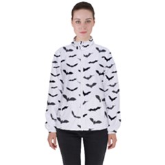 Bats Pattern Women s High Neck Windbreaker by Sobalvarro