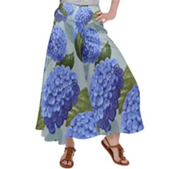 Hydrangea  Satin Palazzo Pants by Sobalvarro