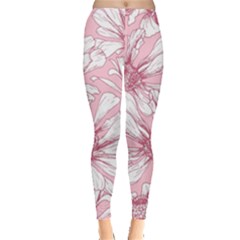 Pink Flowers Leggings  by Sobalvarro