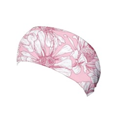 Pink Flowers Yoga Headband by Sobalvarro