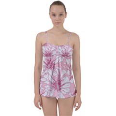 Pink Flowers Babydoll Tankini Set by Sobalvarro