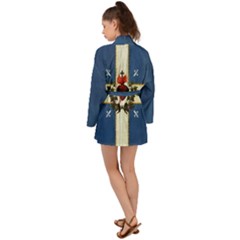 Quebec Flag Drapeau Québec Patriote Carillon Sacré-coeur Christian Catholic Old Vintage With Fleurs De Lys Long Sleeve Kimono by Quebec